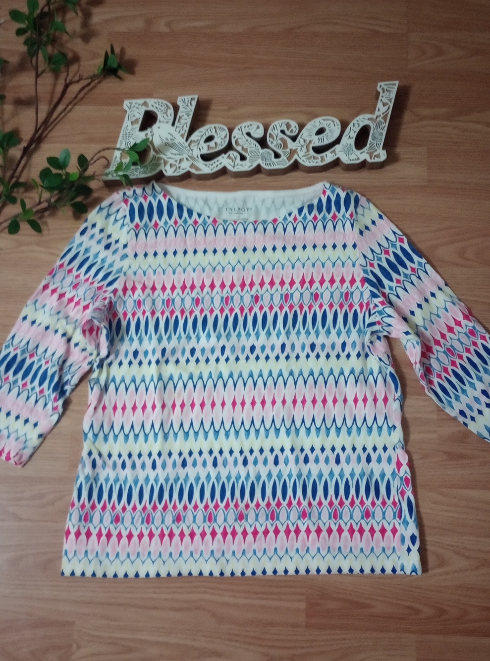 Talbot's 3/4 Sleeve Top Size LP